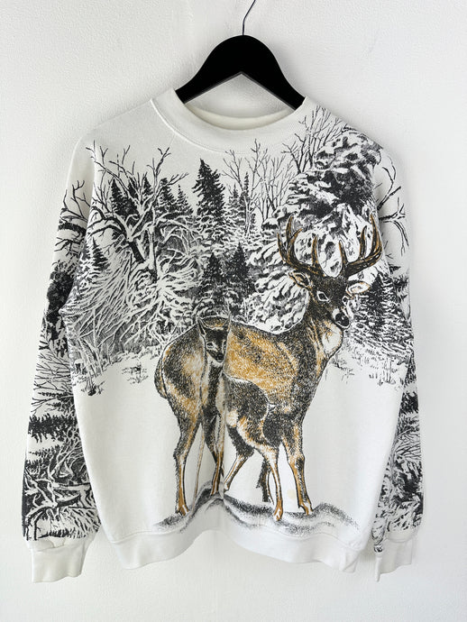 Vintage Deer Sweatshirt (L)